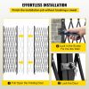 VEVOR Double Folding Security Gate, 5.1' H x 10.2' W Folding Door Gate, Steel Accordion Security Gate, Flexible Expanding Security Gate