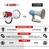 5Core Megaphone Bullhorn Speaker 50W Bull Horn Cheer Megafono 1200 Yards - (L) Recording +USB