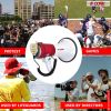 5Core Megaphone Bullhorn Speaker 50W Bull Horn Cheer Megafono 1200 Yards - (L) Recording +USB