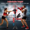 Punching Bag with Stand Free Standing Boxing Ball for Adults 43.3-63in Height Adjustable Boxing Bag with Gloves Wrist Sleeves Stable Suction Base for