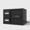 Steel Security Safe and Lock Box with Electronic Keypad - Secure Cash, Jewelry, ID Documents, Black,1.85 Cubic Feet - as Pic