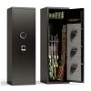 Large Gun Safe Cabinet With 3 Pistol Pouches, Heavy Duty Biometric Fingerprint Lock, Rifle Gun Safe With Adjustable Stand, Detachable Structure Gun Sa