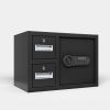 Steel Security Safe and Lock Box with Electronic Keypad - Secure Cash, Jewelry, ID Documents, Black,1.85 Cubic Feet - as Pic