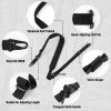 QD Sling 2 Point Sling Quick Adjust Gun Sling with HK Hook Soft Shoulder Pad Sling, Rifle Sling for Hunting Tactical Strap - Black