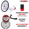 5Core Megaphone Bullhorn Speaker 50W Bull Horn Cheer Megafono 300M - (M) +Recording +USB