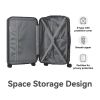 Luggage Sets ABS Hardshell 3pcs Luggage, Lightweight Durable Suitcase sets Spinner Wheels Suitcase with TSA Lock 20''24''28'' Available(Black) - Black