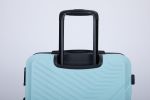 3 Piece Luggage Sets ABS Lightweight Suitcase with Two Hooks;  Spinner Wheels;  TSA Lock;  (20/24/28) - Green