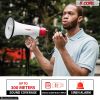 5Core Megaphone Bullhorn Speaker 50W Bull Horn Rechargeable Cheer Megafono 300 Meter - (M) +Recording +USB +Battery