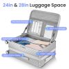 Luggage Sets 3 Piece(20/24/28), Expandable Carry On Luggage with TSA Lock Airline Approved, 100% PC Hard Shell and Lightweight Suitcase with Front Poc