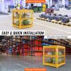 VEVOR Horizontal Cylinder Storage Cabinet, 4 x 33 lbs Cylinder Capacity, 31.02x30.04x35 inch Propane Storage Cage, Gas Cylinder Cabinet, Yellow Powder