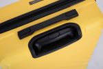 3 Piece Luggage Sets ABS Lightweight Suitcase with Two Hooks;  Spinner Wheels;  TSA Lock;  (20/24/28) - Yellow