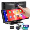 Dash Cam Dual Camera Touch Screen Carplay Car Navigation System Cross-border HD Car Navigation System - Black