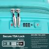 Expandable Hardshell Suitcase Double Spinner Wheels PP Luggage Sets Lightweight Durable Suitcase with TSA Lock,3-Piece Set (20/24/28) , Lake Blue - as