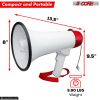 5Core Megaphone Bullhorn Speaker 50W Bull Horn Rechargeable Cheer Megafono 300 Meter - (M) +Recording +USB +Battery