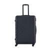 3 Piece Luggage Sets ABS Lightweight Suitcase with Two Hooks;  Spinner Wheels;  TSA Lock;  (20/24/28) - Black