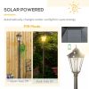 Outsunny 77" Solar Lamp Post Light, Waterproof Aluminum Outdoor Vintage Street Lamp, Motion Activated Sensor PIR, Adjustable Brightness, for Garden, L