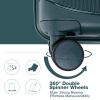 NEW Hardshell Suitcase Double Spinner Wheels PP Luggage Sets Lightweight Durable Suitcase with TSA Lock,3-Piece Set (20/24/28) , Green - as Pic