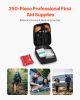 Survival First Aid Kit 250 Pieces Emergency Medical Trauma Bag for Camping Home - Default