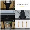 Outsunny 77" Solar Lamp Post Light, Waterproof Aluminum Outdoor Vintage Street Lamp, Motion Activated Sensor PIR, Adjustable Brightness, for Garden, L