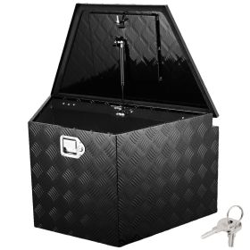 VEVOR Trailer Tongue Box, Aluminum Alloy Diamond Plate Tongue Box Tool Chest, Heavy Duty Trailer Box Storage with Lock and Keys (size: 33 x 19 x 18 in)