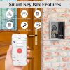 WeHere Wireless Smart Key Lock Box with APP, Electronic Lock Box for House Wall Mount, use Bluetooth/One-Time Password/Fixed Code Unlock
