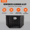 VEVOR Trailer Tongue Box, Aluminum Alloy Diamond Plate Tongue Box Tool Chest, Heavy Duty Trailer Box Storage with Lock and Keys