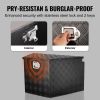 VEVOR Trailer Tongue Box, Aluminum Alloy Diamond Plate Tongue Box Tool Chest, Heavy Duty Trailer Box Storage with Lock and Keys