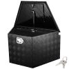 VEVOR Trailer Tongue Box, Aluminum Alloy Diamond Plate Tongue Box Tool Chest, Heavy Duty Trailer Box Storage with Lock and Keys