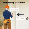 Tuya Fingerprint Door Lock with Lock Smart Fingerprint Door Handle with App Control and Key Biometric Door Lock, Fingerprint Door Lock for Bedroo