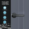 Tuya Fingerprint Door Lock with Lock Smart Fingerprint Door Handle with App Control and Key Biometric Door Lock, Fingerprint Door Lock for Bedroo